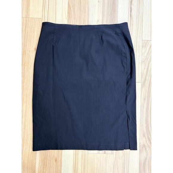 Esprit Black Side Slit Pencil Skirt Nylon/Spandex Womens 13/14 - Picture 1 of 4